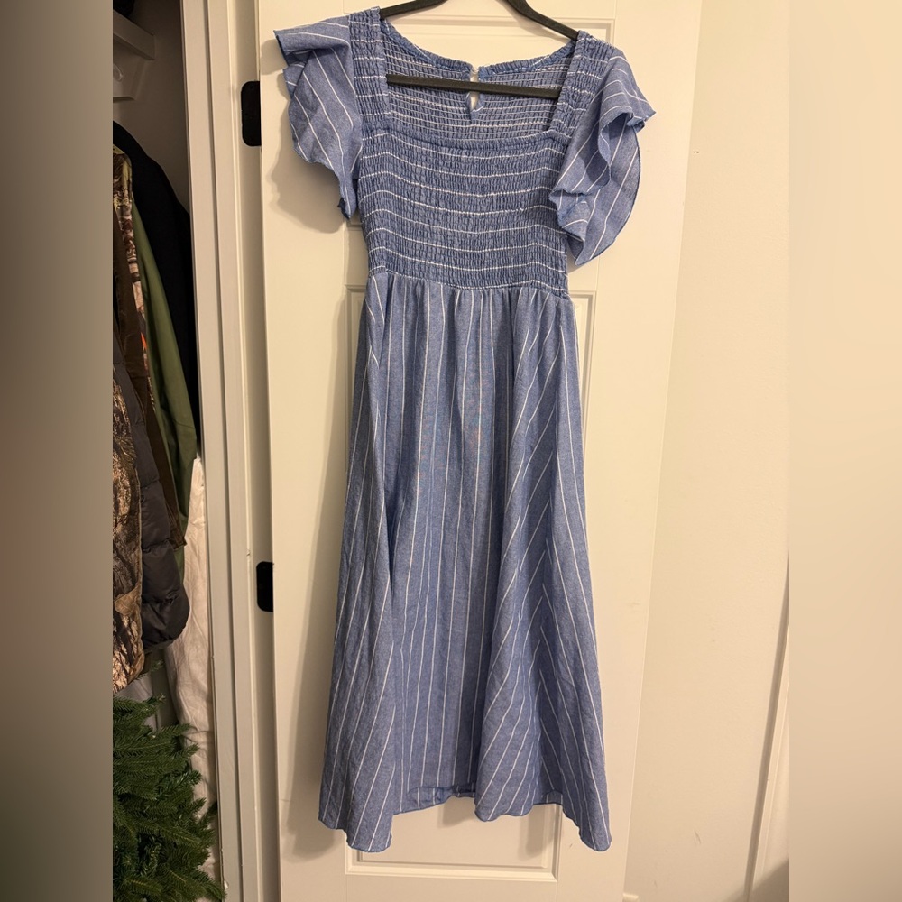Blue Striped Dress